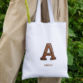 イニシャル「A」のウエスタンレザーモノグラム トートバッグ