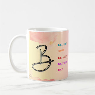 イニシャル「B」マグカップ(11oz) コーヒーマグカップ
