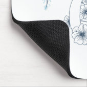 イニシャル"C"ブルーモノグラムカムフローラ マウスパッド (コーナー)