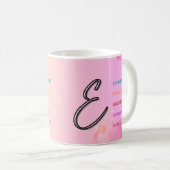 イニシャル「E」マグカップ(11oz) コーヒーマグカップ (正面右)