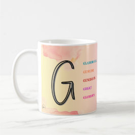 イニシャル「G」マグカップ(11oz) コーヒーマグカップ