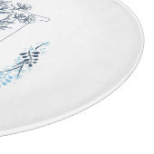 イニシャル"H"ブルーモノグラムカムフローラ カッティングボード (角)