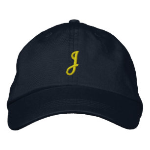 イニシャル「J」デザイナーキャップ 刺繍入りキャップ