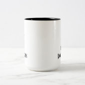 イニシャル J モノグラム おしゃれ ツートーンマグカップ (中央)