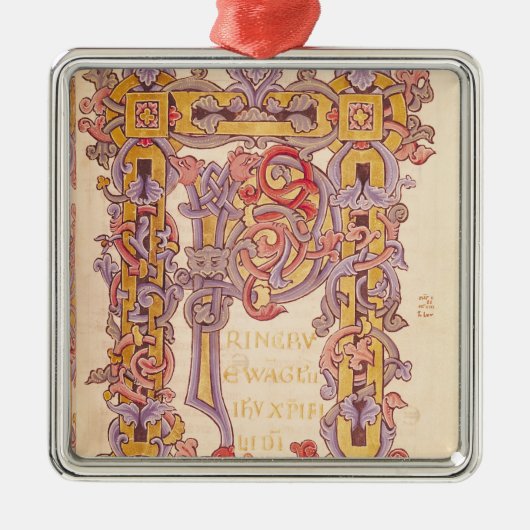 イニシャル「P メタルオーナメント (正面)