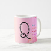 イニシャル「Q」マグカップ(11oz) コーヒーマグカップ (正面右)