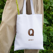 イニシャル「Q」型押しウエスタンレザーモノグラム トートバッグ