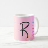 イニシャル「R」マグカップ(11oz) コーヒーマグカップ (正面右)
