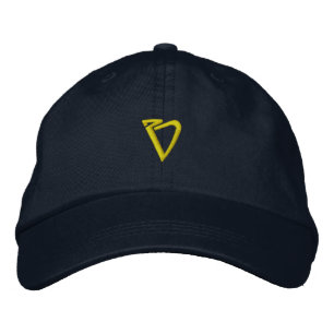 イニシャル「V」デザイナーキャップ 刺繍入りキャップ