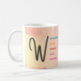 イニシャル「W」マグカップ(11oz) コーヒーマグカップ