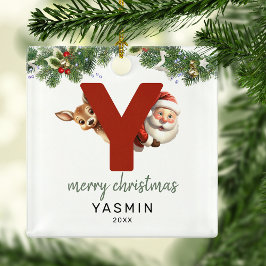 イニシャル Y の子供用クリスマスツリー オーナメント