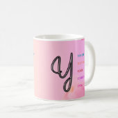 イニシャル「Y」マグカップ(11oz) コーヒーマグカップ (正面右)