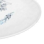 イニシャル"Z"ブルーモノグラムカムフローラ カッティングボード (角)