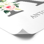 イニシャルAのモノグラム、イニシャルプリント ポスター (角)