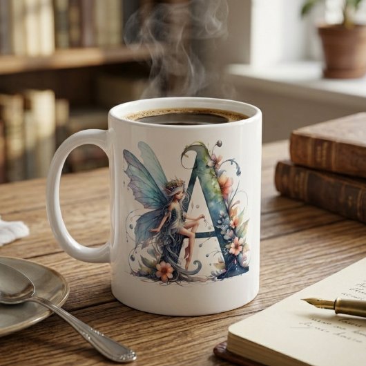 イニシャルAの妖精 コーヒーマグカップ