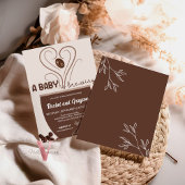 イニシャルAベビーはコーヒーシャワー招待状 招待状