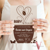 イニシャルAベビーはコーヒーシャワー招待状 招待状