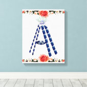 イニシャルA キャンバスプリント (インサイチュ (ウッドフロア))