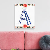 イニシャルA キャンバスプリント (インサイチュ (リビング))
