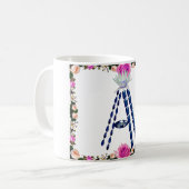 イニシャルA コーヒーマグカップ (正面左)