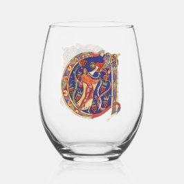 イニシャルA ステムなしワイングラス