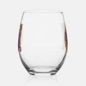 イニシャルA ステムなしワイングラス (左)