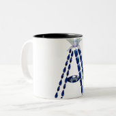 イニシャルA ツートーンマグカップ (正面左)