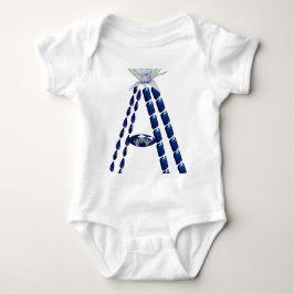 イニシャルA ベビーボディスーツ
