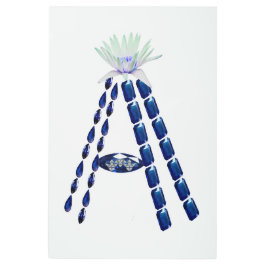 イニシャルA メタルプリント