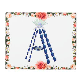 イニシャルA メタルプリント