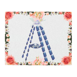 イニシャルA メタルプリント