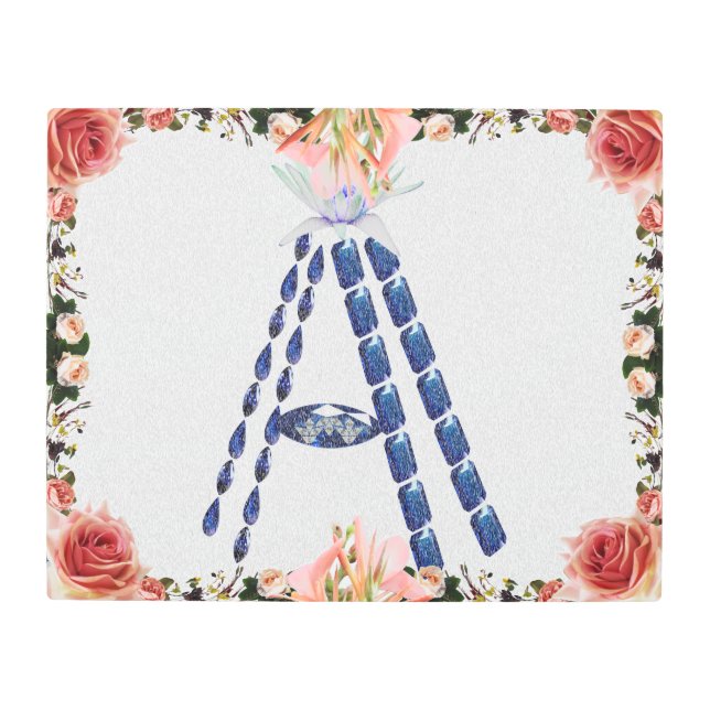 イニシャルA メタルプリント (正面)