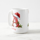 イニシャルA メリークリスマス コーヒーマグカップ (正面左)