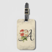 イニシャルA、ヴィンテージAnemonesラゲージタグ ラゲッジタグ (正面縦)