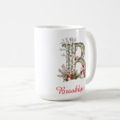 イニシャルBのうさぎ メリークリスマス コーヒーマグカップ (正面右)