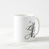 イニシャルB、ヴィンテージブルーベルコーヒーマグ コーヒーマグカップ (正面右)