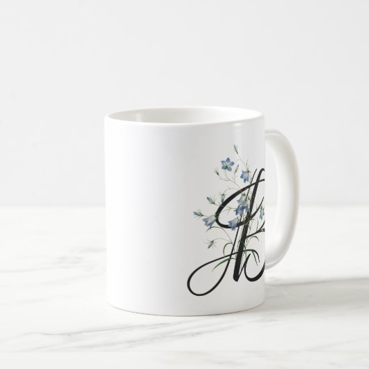 イニシャルB、ヴィンテージブルーベルコーヒーマグ コーヒーマグカップ (正面右)