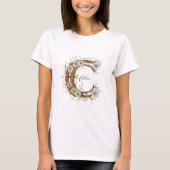 イニシャルC フラワー&ツタカスタムデザイン Tシャツ (正面)