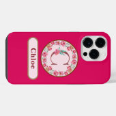 イニシャルC フラワー iPhoneケース (裏面横)