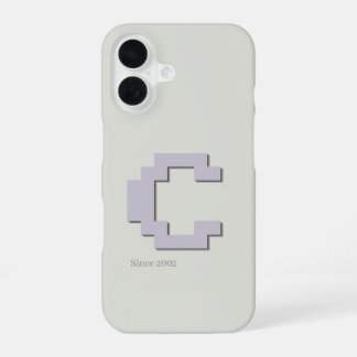 イニシャルC レトロ ピクセルアート モノグラムスマホケース iPhone 16ケース