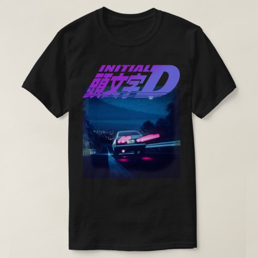イニシャルDネオンAE86クラシック Tシャツ (デザイン正面)