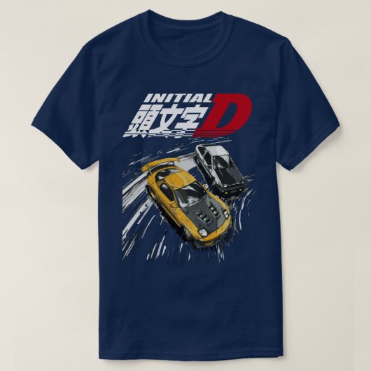 イニシャルDマウンテンドリフトレーシングタンデムAE86対FD Tシャツ (デザイン正面)