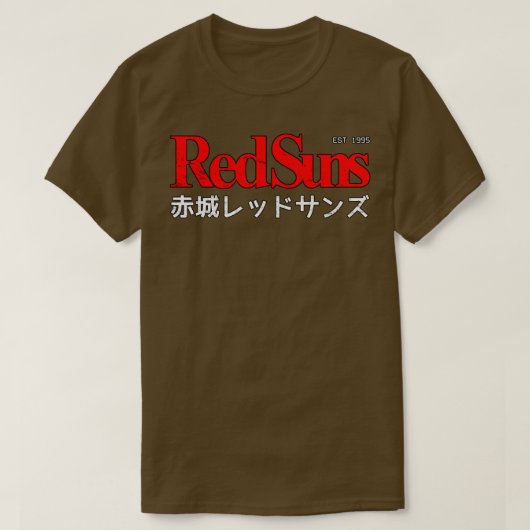 イニシャルD赤城RedSunsロゴ Tシャツ (デザイン正面)