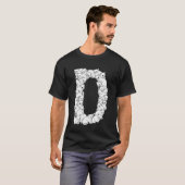 イニシャルD はじめての文字 面白い 猫好き ネコ Tシャツ (正面フル)
