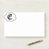 イニシャルEモノグラムポストイットノート ポストイット (デスク)