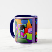 イニシャルE&H付きコーヒーマグ マグカップ (正面左)