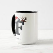 イニシャルFのクリスマスマグ|名入れマグカップ マグカップ (正面左)