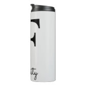 イニシャルFモノグラムピンクボホガーリーフローラ タンブラー (回転右)