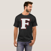 イニシャルFモノグラムF文字F大文字 Tシャツ (正面フル)