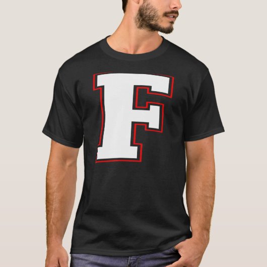 イニシャルFモノグラムF文字F大文字 Tシャツ (正面)